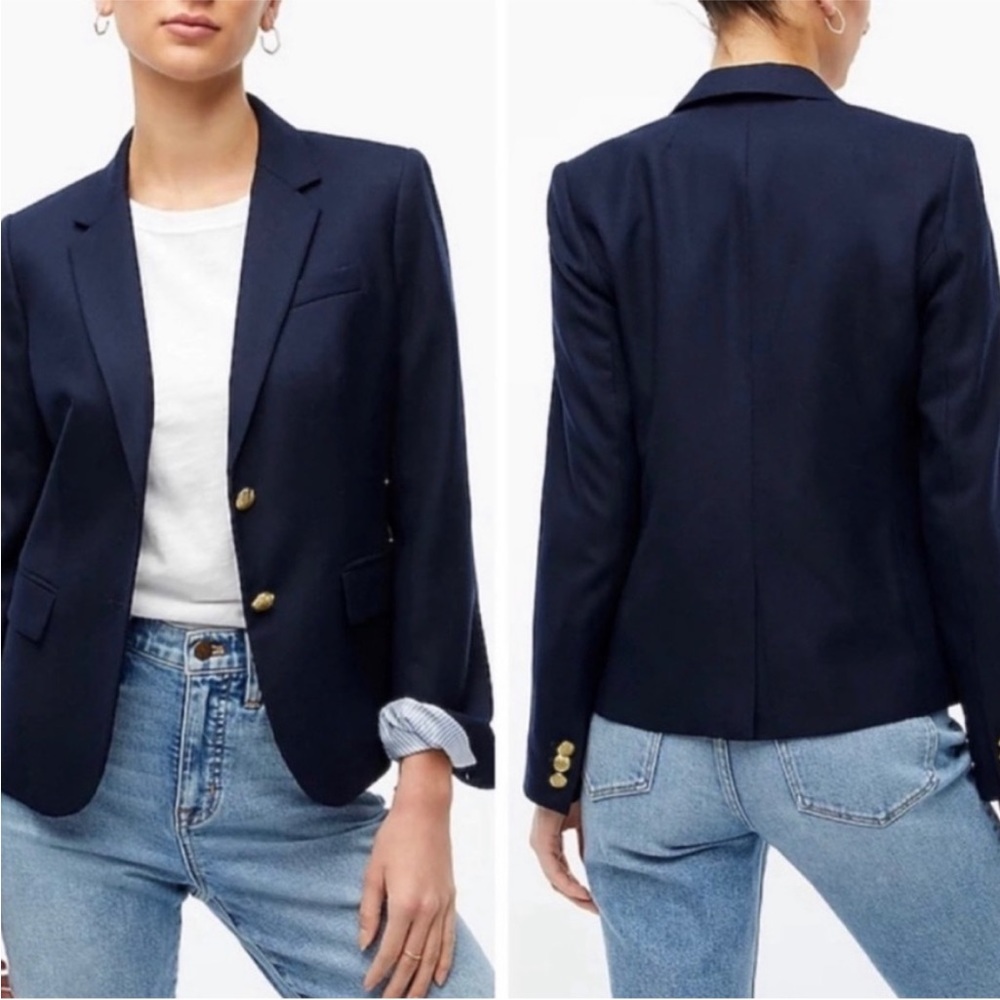 J. Crew Schoolboy Blazer Navy Blue (2)